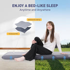 Elegear FiberAir Camping Sleeping Pad, 4’’ Ultra-Thick & 1100lb Ultra-Support Camping Air Mattress with Multi-Function Electric Pump, Durable Sleeping Pad for Camping/Hiking/Tent/Home