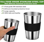 Camping Cookware Mess Kit, Stainless Steel Camping Cooking Set, Backpacking Cooking Set Backpacking Gear with Mini Stove for Camping,Backpacking,Picnic, Hiking