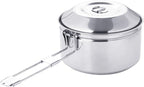 Fire-Maple Antarcti 1.0 Liter Stainless Steel Camping Bowls with Locking Lid, Camping Cook Pot Folding Handle