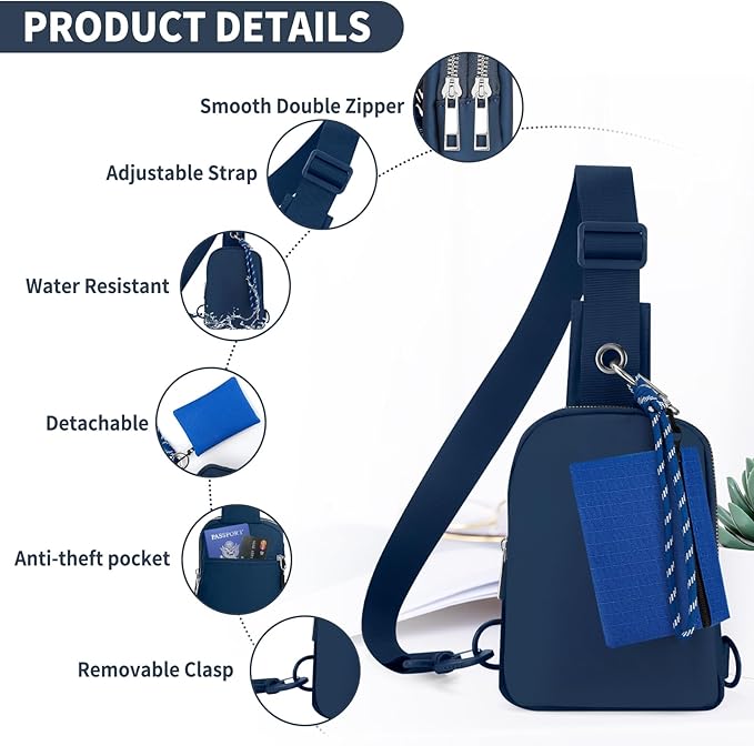 Waterproof Clear Bag for Stadium Events, Women's Crossbody Clear Sling Bag with Coin Wallet, Shoulder Bag for Daily Use