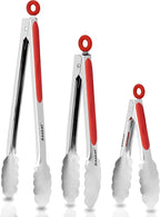 Anaeat Premium Sturdy Barbecue Tongs for Kitchen Grill & BBQ - 7,9,12 Inch Non-Slip Stainless Steel Locking Tongs Heat Resistant for Grilling, Cooking, Turning and Barbecue