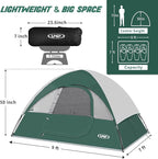 Camping Tent 4 Person, Waterproof Windproof Tent with Rainfly Easy Set up-Portable Dome Tents for Camping