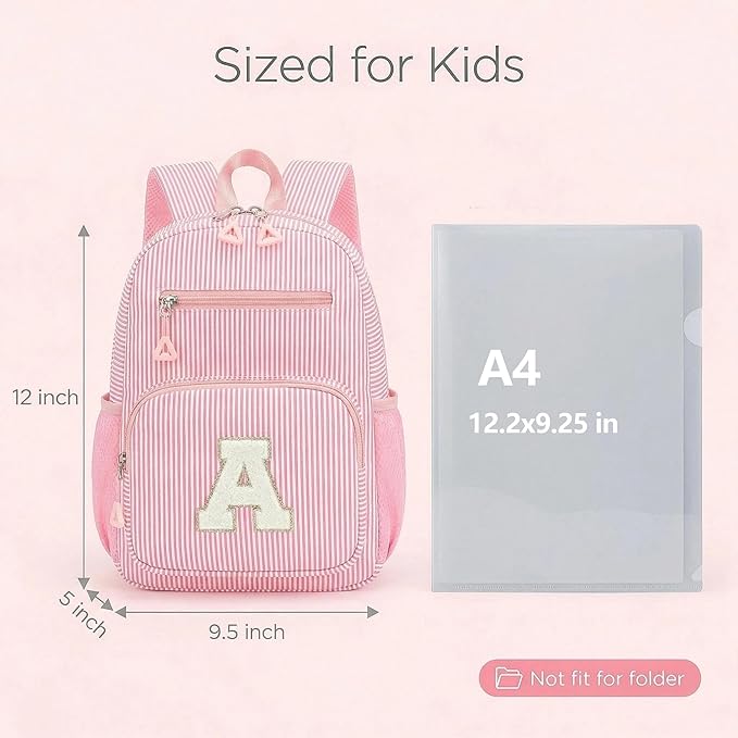 Mini Toddler Backpack for Girls 2-4, Cute Personalized Preschool Kindergarten Backpack for Kids Birthday Gifts (Pink B)