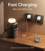 Camping Portable Power Station 198.4Wh (62000mAh), [Top Safety] 100W Fast Charging Power Bank with LiFePO4 Battery, Small Generator with Detachable Light for Travel Home Backup Outdoor Emergency