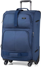 Hanke 28 Inch Softside Expandable Luggage with Spinner Wheels,Check Large Luggage Rolling Suitcase Travel Luggage with TSA Approved,Blue