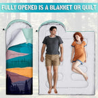 Sleeping Bags for Adults, 3 Seasons Warm & Cold Weather Waterproof Lightweight Backpacking Camping Sleeping Bag for Indoor Outdoor Camping Hiking Traveling, Camping Gear Equipment