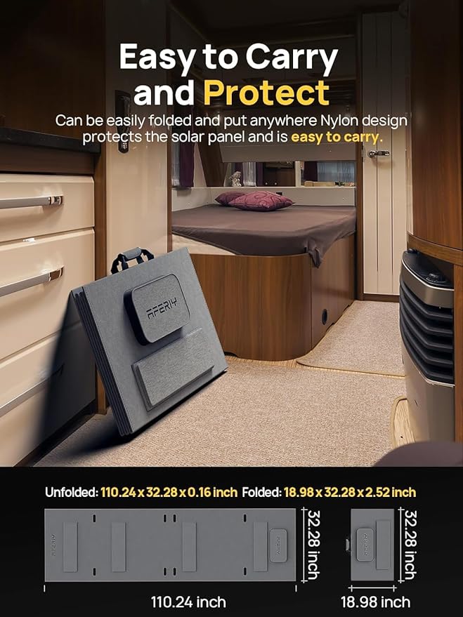 AFERIY Portable Power Station AF-P210 2048Wh | 2400W with 400W Solar Panel,AC Output with 120V,2400W,Solar Generator for Home Use,Outdoor Camping,Power Outage, Camping,Emergencies