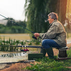Upgraded Collapsible Stool with Max Load Capacity 330lbs Portable Telescoping & Folding Design Retractable Seat for Camping, Gardening, Fishing & Outdoor Adventures (Grey)