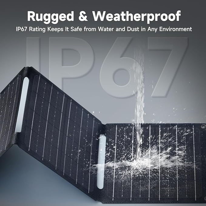 ALLPOWERS SP001 21W Portable Solar Panel Charger, High-Efficiency 22-25% Folding Solar Panel for Camping, RV, Home, and Outdoor Use with Dual USB Outputs（SP001-21W