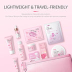 LAIKOU Sakura Skincare Set for Teen Girls, Complete 34PCS Face Care Kit, Christmas Pamper Gift Set for Women & Teenage Girls, Hydrating & Nourishing Travel-Friendly Daily Facial Skincare Routine