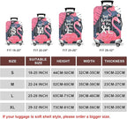 WUJIAONIAO Travel Luggage Cover Baggage Suitcase Cover Protector Skins 18-32 Inch (Vintage Flamingo, L (for 25-28 inch luggage))