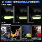 6Pack Rechargeable Flashlights, 7Mode Flashlights High Lumens, Super Bright LED Flashlight, Adjustable Tactical Flash Light, High Powered Flash Light, Handheld Flashlight for Home Emergency Camping