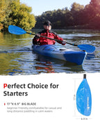 Abahub Adjustable Kayak Paddle 210-230 cm/ 230-250 cm Floating Kayaking Oars Boating Oars Canoeing Oars Black