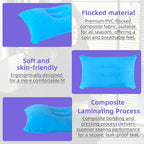 4 Pcs Ultralight Inflatable Portable Pillows, with 1pcs ice-Silk eyeshade and a Small air Pump. Compressible, Comfortable, Ergonomic Pillowfor Neck Lumbar Support and Camp Sleeping, 4 Colors