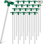 Shimeyao 10" Tent Stakes Camping Heavy Duty Stakes Bulk Metal Ground Pegs Camping Spikes Galvanized for Outdoor Pitching Canopy