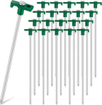 Shimeyao 10" Tent Stakes Camping Heavy Duty Stakes Bulk Metal Ground Pegs Camping Spikes Galvanized for Outdoor Pitching Canopy