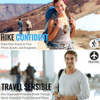 ZM-YOUTOO Money Belt for Travel - Hidden Travel Pouch Protect Your Credit and Money With RFID Blocking Passport Holder Waist Wallet (gray)