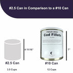 Military Surplus Freeze Dried Cod Fillets 9 Oz Long Shelf Life Emergency Food Survival, Camping Food & Prepper Supplies No Preservatives #10 Size Cans 25+ Year Shelf Life Canned Meat Pack of 1