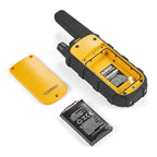 DEWALT DXFRS800 FRS Walkie Talkies Long Range 2 Way Radio, 2 Watt, Waterproof & Rechargeable, 2 Pack