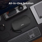 tomtoc Electronics Organizer Travel Case Performance, Water Resistant Bag Cable Tech Pouch Accessories, Carry Storage for Cord, Phone, Cables, Airpods, USB Flash Drive, Daily Items