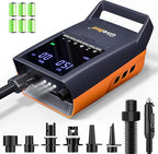 GiveBest Rechargeable Paddle Board Pump, 20 PSI High Pressure and 30% Faster Dual Stage SUP Air Pump with Auto-Off, 3x4500MAH, Inflation and Deflation Function for Paddle Boards, Boats, Kayak and Tent