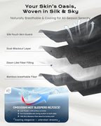 Dual-Sided Sleep Mask for Side Sleepers, Soundless Velcro, Bamboo Fiber & Milk Silk Eye Mask, Zero Pressure Sleeping Mask for Women & Men, Eye Relief Blindfold for Nap, Travel Essentials, Black