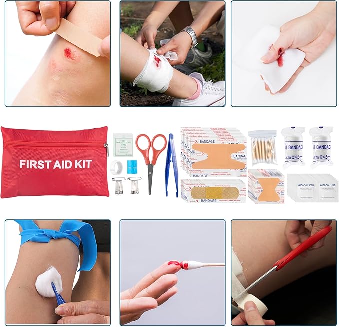 254 in 1 Survival Kit, First Aid Kit Survival for Outdoor Emergencies Includes Hatchet, Shovel, Flashlight, Tools Ideal for Camping, Hiking, Travel Gift for Men