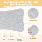 vocheer Small Pillows for Sleeping, 11"x 7" Mini Travel Pillow, Tiny Pillows for Neck, Wrist, Lumbar and Knee, Pets Pillow, Cotton, Machine Washable,Light Grey-1PC