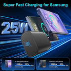 Super Fast Charger Type C, 25W USB C Wall Charger Fast Charging for Samsung Galaxy S26 Ultra/S26/S26+/S25 Ultra/S25/24 Ultra/S24/S23 Ultra/S22 Ultra with 3FT Long Android Type C Charger Cable 2Pack