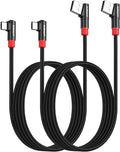 SUNGUY Right Angle USB C Cable 2Pack [6FT/2m] 3A 90 Degree USB 2.0 USB-C Fast Charging Data Sync Cable Nylon Braided for iPhone 16 15 Pro/Pro Max/Plus Samsung Galaxy S25/S24/S23, iPad