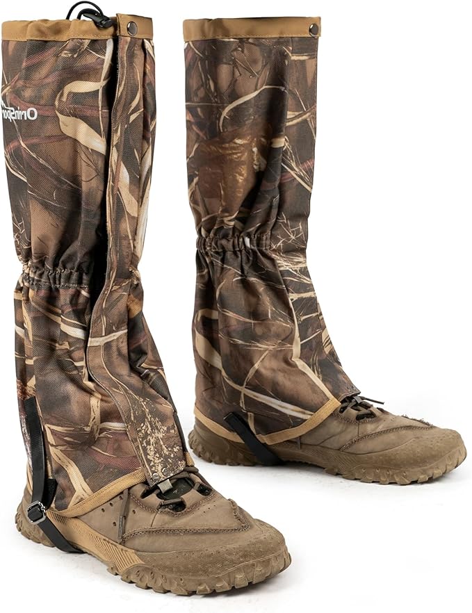 Waterproof Adjustable Leg Gaiters for Men and Women Snow Boot Gaiters for Hiking in Hunting Sand and Mud Mountain Climbing or Snowshoeing