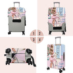 Travel Luggage Cover Suitcase Protector Fits 18-32 Inch Wheel Covers PatternedTravel Related Items Flower Luggage Protector Elastic S
