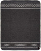 Inca Wall - Thick Alpaca Wool Blanket Heavyweight Camping Outdoors Indoors Soft Peru Twin Size New Ethnic Design (Dark Gray/Soft Gray, Twin Size)