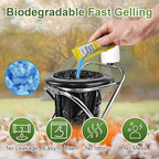 AOKE Portable Toilet Powder, Lemon 60 Pack Poo Gel for Camping Eco Absorbent Gel Liquid Waste Gelling and Deodorizing Powder, Emergency Toilet Waste Treatment for Outdoor Camping Hiking