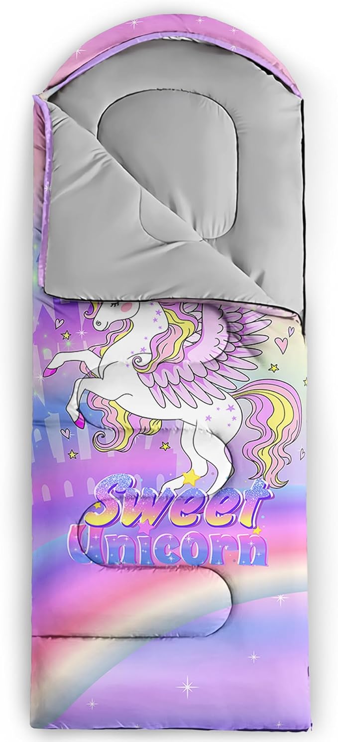 QOOMO Camping Sleeping Bags,3 Season Warm & Cool Weather,Lightweight,Waterproof Sleeping Bags for Adults & Kids,Traveling,and Outdoors,Camping Gear Equipment