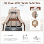 LOVEVOOK Laptop Backpack for Women with Pouch Pocket for Large Capacity Cup,18 Inch Laptop Computer Bag Travel Backpack Purse,Waterproof Work Business College Teacher Backpack,Beige-Nude-Logam Plum