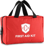 First Aid Kit - Trauma Kit with Essential Emergency Medical Supplies, Waterproof Travel First Aid Kit, Simple and Portable Emergency Kit for Home, Dorm, Outdoor, Car (Bright red)