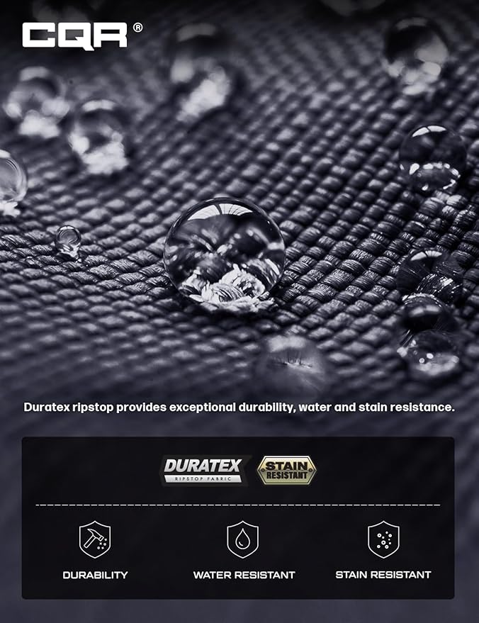 CQR Men's Tactical Pants, Water Resistant Ripstop Cargo Pants, Lightweight EDC Work Hiking Pants, Outdoor Apparel