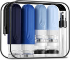 16 Pack Travel Bottles for Toiletries, TSA Approved Silicone Travel Containers jar for Toiletries, Leak Proof Refillable Liqus Shampoo And Conditioner Traveler Essentials toiletry Bottles