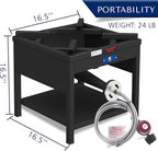 ARC Single Burner Propane Stove, 200,000BTU Cast Iron High Pressure Outdoor Propane Burner Cooker,16.5"Heavy Duty Square Stove, Great For Outdoor Cooking Turkey Fry,Seafood Boil,Homebrewing