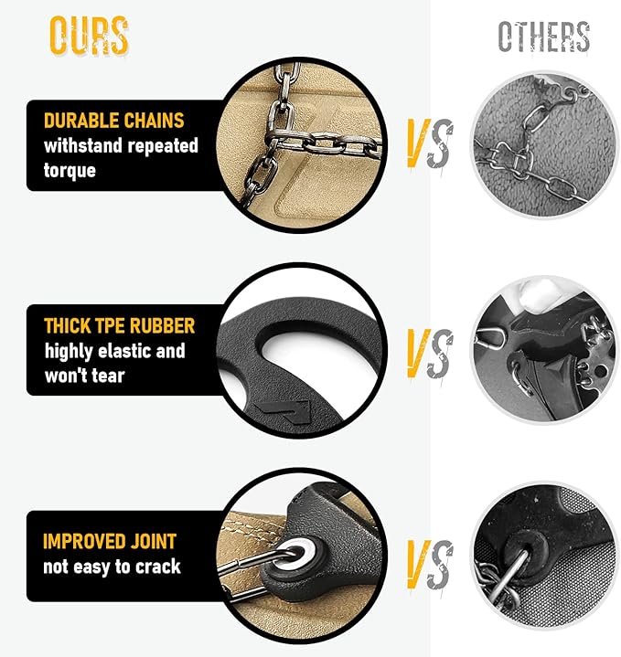 Ice Cleats for Shoes and Boots Traction Cleats Men Women Boot Chains Crampons for Anti Slip Outdoor Shoveling Hiking Walking on Snow and Ice