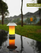 Rechargeable Outdoor Lantern Waterproof, Dimmable Warm White & Flickering Flame Mood Light, Portable Cordless Table Lamp for Patio/Camping/Shower/Emergency Power Outage (White)