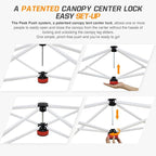 EAGLE PEAK 10x10 Slant Leg Pop-up Canopy Tent Easy One Person Setup Instant Outdoor Beach Canopy Folding Portable Sports Shelter 10x10 Base 8x8 Top (Black)