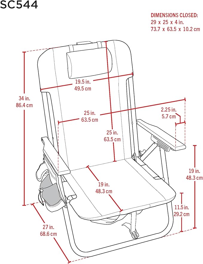 Life is Good 2-Pack 4-Position Aluminum Backpack Beach Chairs, Portable Folding Camp Chairs with Carrying Straps for Camping, Beach, Tailgating, Multi Color
