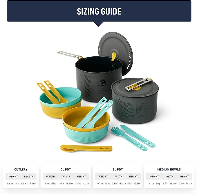 Sea to Summit Frontier Ultralight Two Pot Cook Set for Camping