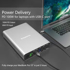 Krisdonia USB C Power Bank 64000mAh Emergency Portable Charger 100W PD3.0 Laptop External Battery for Laptop, MacBook Pro, Dell XPS, Lenovo and More