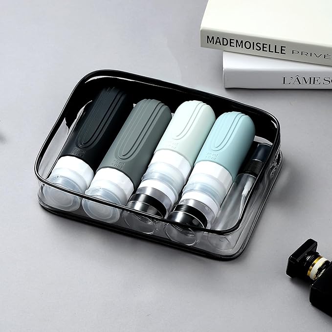 16 Pack Travel Bottles - Silicone Toiletries Containers, Leak Proof Refillable Shampoo & Conditioner Essentials