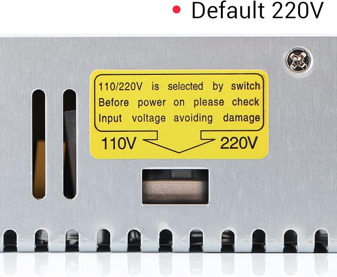 DROK 60V Power Supply, AC 110V 220V to DC 0-60V 0-8A 480W Buck Converter, Amp Adjustable Adapter Regulated 12V 24V 36V 48V 60Volt Switching Voltage LED Transformer Charger for Computer CCTV Lab