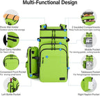 Backpack Cooler, 40 Cans Soft Leak Proof Picnic Backpack, Hanke Portable 2 Insulated Compartments Cooler Backpack Water Resistant for Lunch Beach Travel Camping Picnic Hiking (Green)