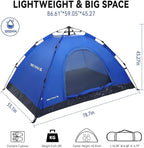 1/2/3/4 Person Tents Waterproof&Windproof Family Tents Camping-Tent,Lightweight Portable Pop Up Tent for Camping,Hiking,Mountaineering or Beach Easy to Set Up Adventures Carry Bag